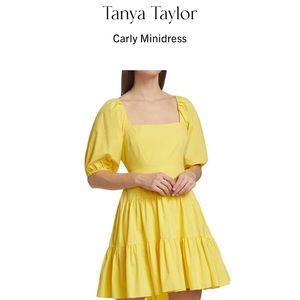 Tanya Taylor Yellow Mini Dress